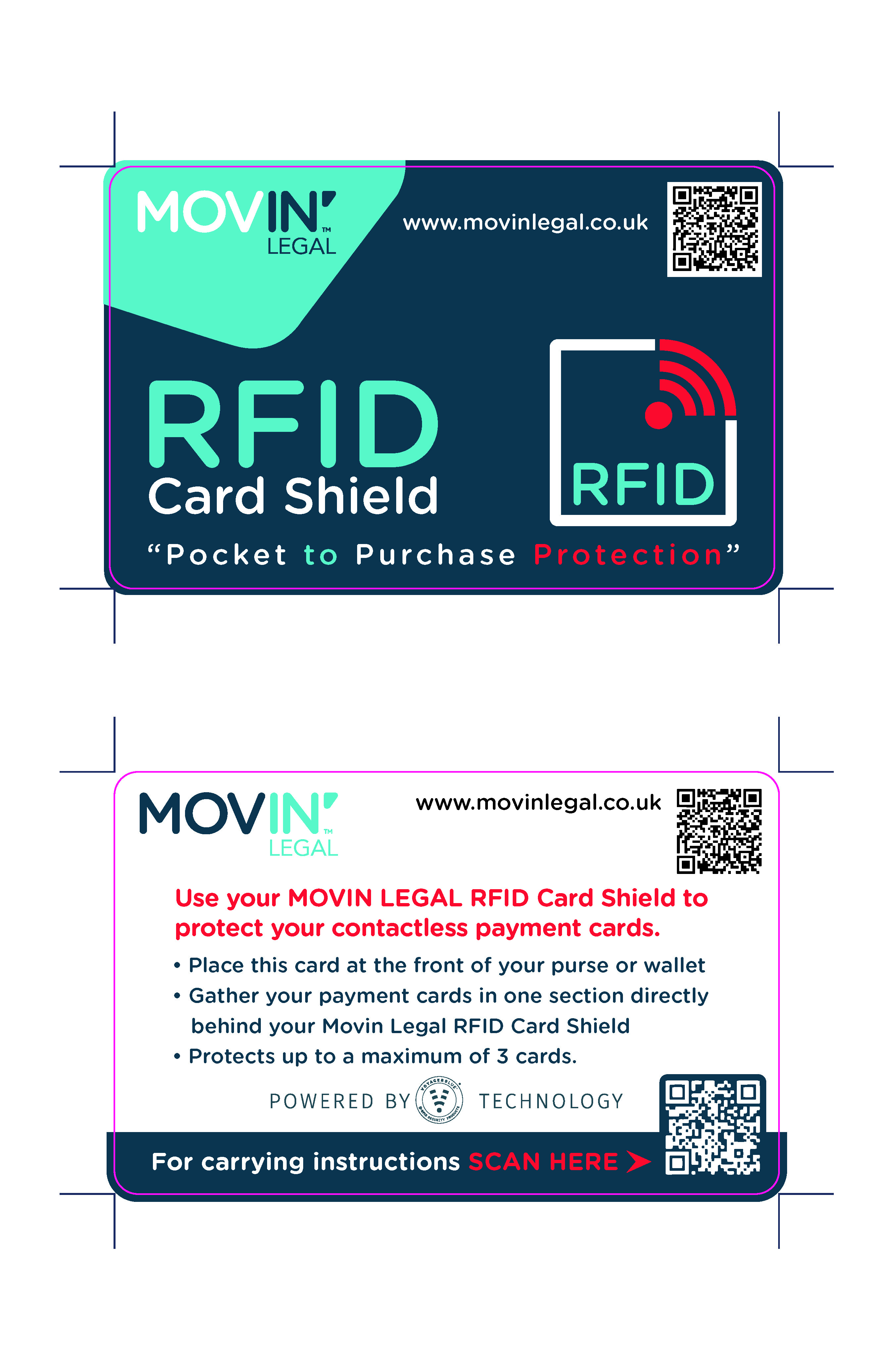 Card Shield Design Template for Print